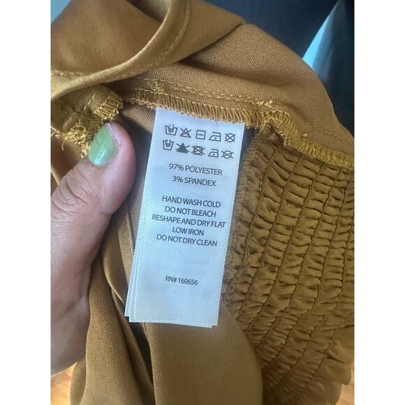 Sincerely Jules Gold Satin Blouse – Chic, Effortless & Elegant - Picture 2 of 5